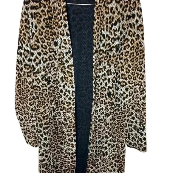 Stylish Quality “Leopard Print Duster” with pockets, Sz M - Picture 3 of 4